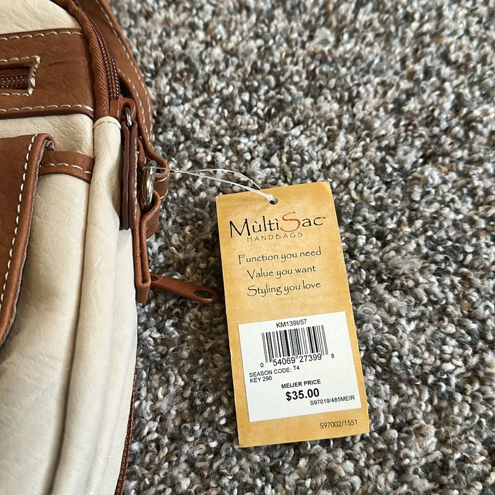 NWT Multi Sac Beige/Camel Crossbody - Picture 2 of 10